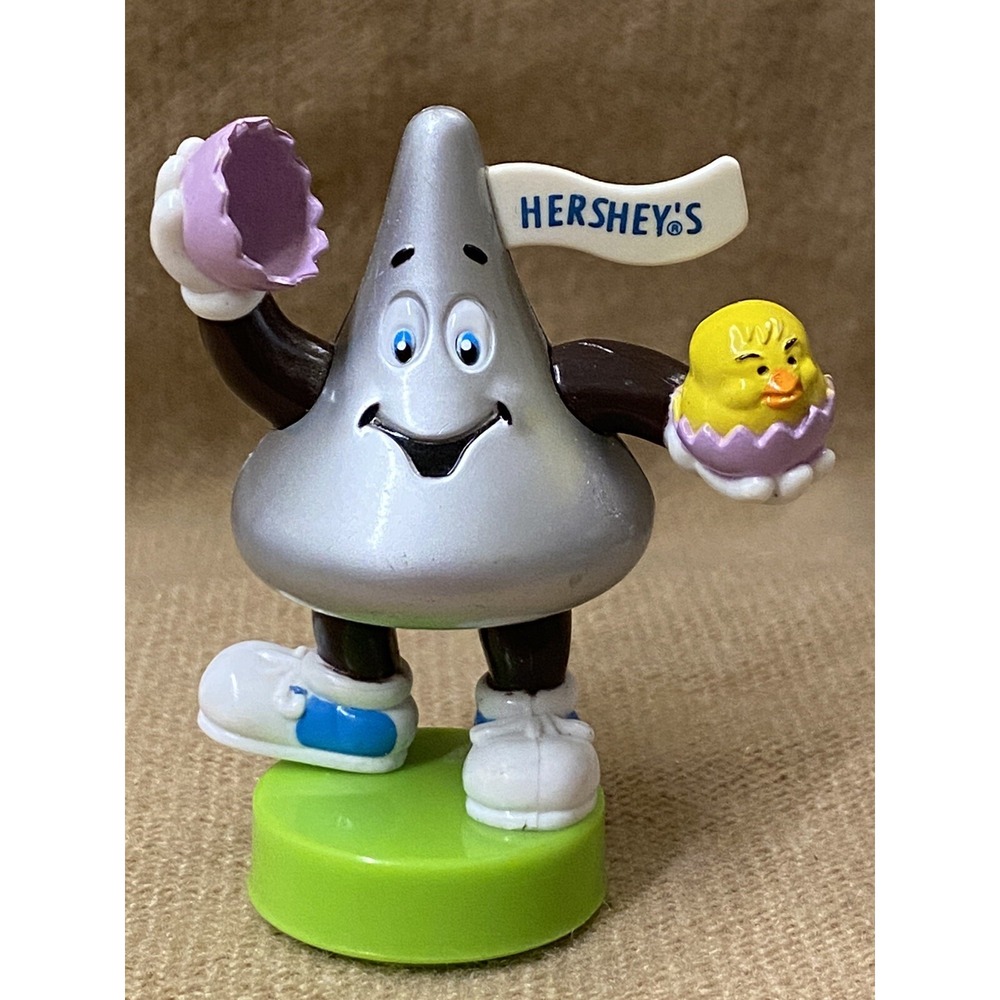 PVC FIgure Stamp Hershey's KIss Easter Egg Vtg Advertising Hershey Chocoalte2.5"